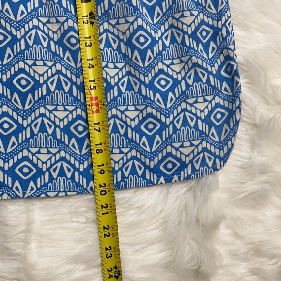 KAVU Blue & White Pattern Tencel Skirt - Picture 6 of 10